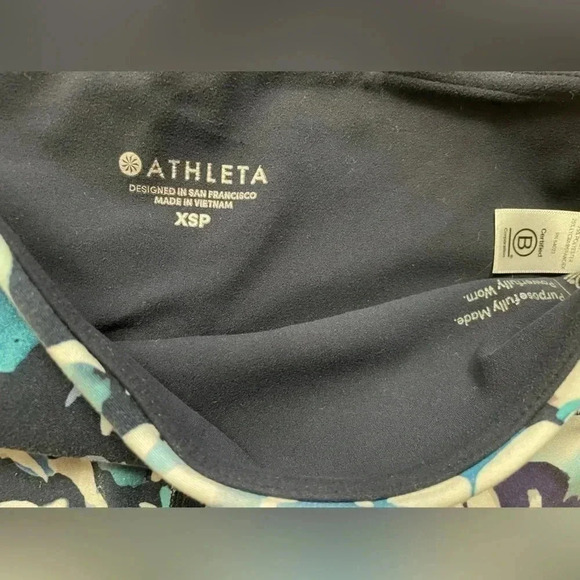 Athleta 7/8 Dark Floral  Tights Size XS - Picture 7 of 7
